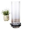 Large Floor-Standing Cylindrical Glass Fish Tank with Thick Transparent Glass for Goldfish, Oxygenation & Desktop Landscaping