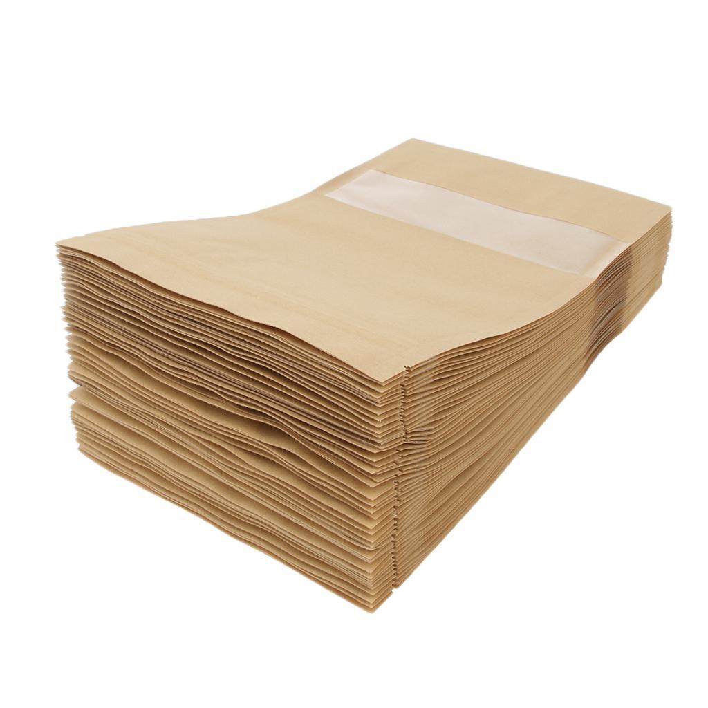Pack of 50 Kraft Paper Bags with Zipper Closure and Window 18x26 4 Convenient and Stylish Packaging Option