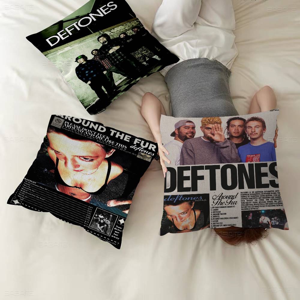 Classic Band D-Deftones Office Cushion Pillowcase Car Cushion Cover45X45CM Lumbar Pillowcase Sofa Pillowcover