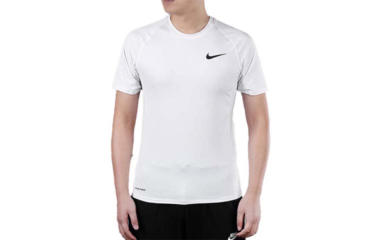 Nike T Shirts Men s White Crew Neck Thin Straight Fit BV5634-100 M