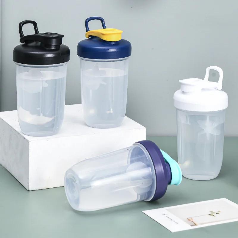 2025 New Portable 400ml Protein Powder Shaker Bottle Leak Proof Water Bottle for Gym Outdoor Fitness Training Sport Mixing Cup