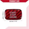 Carbon Fiber Pattern Engine Start Button Cover Trim for Volvo S60 / Inner Push Start Stop Button Trim Sticker/Durable Polyurethane / 1 Pcs Red