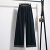DIMANAF 2026 Autumn New Plus Size Women Casual Loose Denim Jeans Long Pants Blue Lady Bottoms