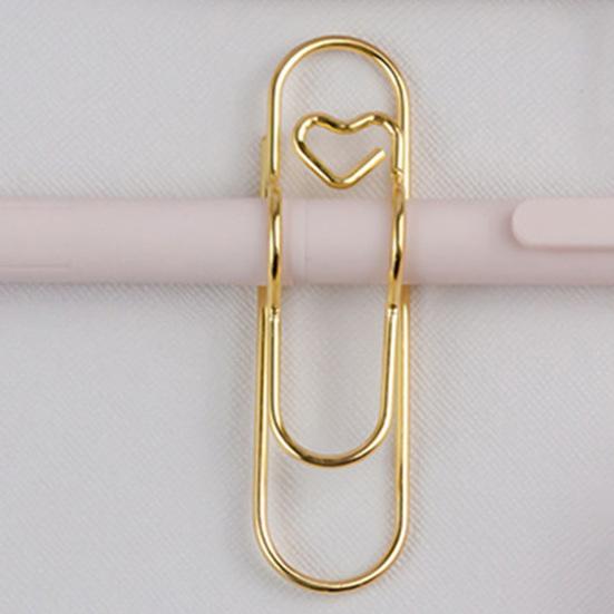 10 Stück Metall Herzform Stiftklemmen Mehrzweck Notizbuch Seitenhalter für Journal Planer Lesezeichen und Büroklammer für Studenten und Berufstätige