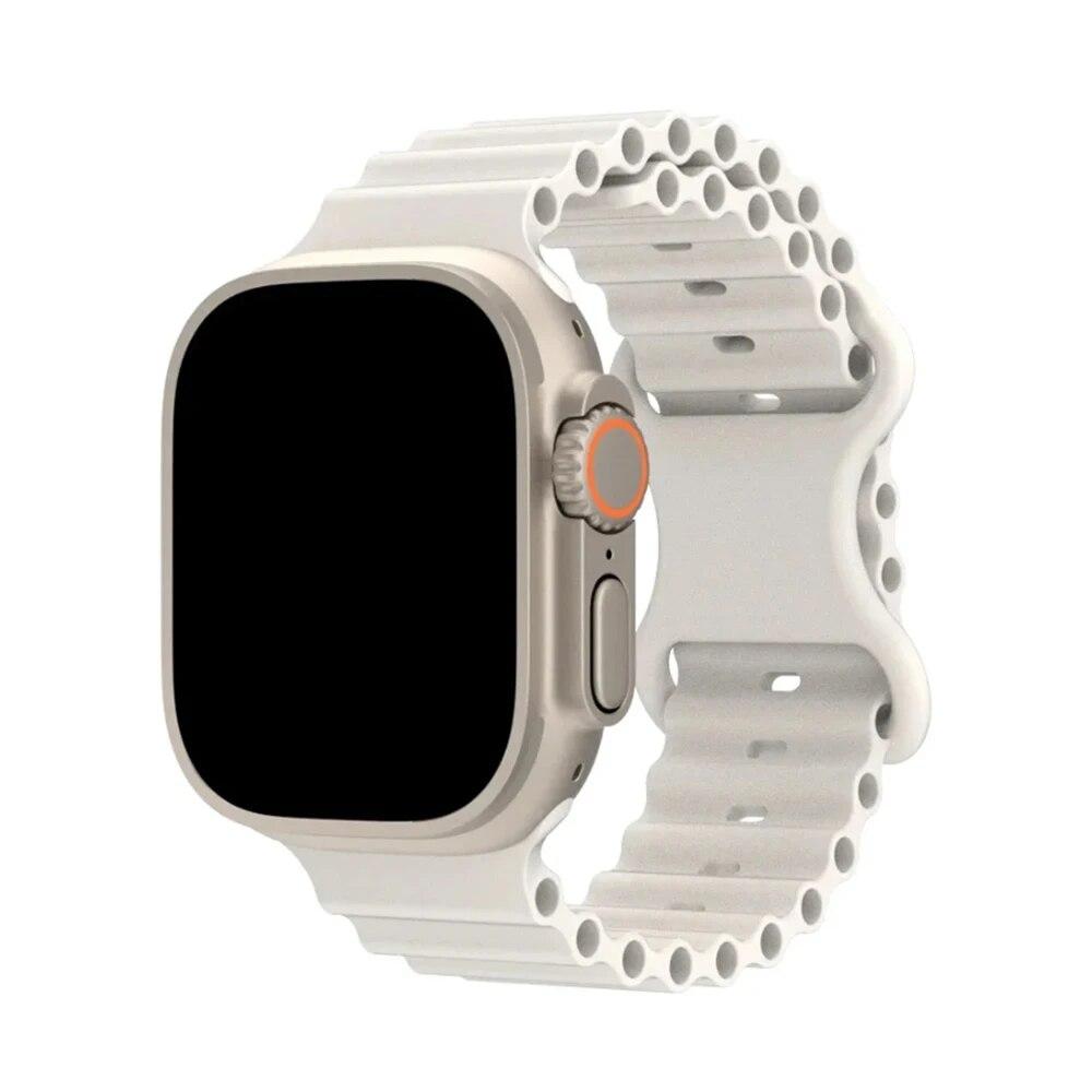 Silicone Strap For Apple Watch Ultra 1 2 3 Band 49mm Bracelet For iWatch Series 9 8 7 6 5 4 3 2 SE 42mm 44mm 45mm Replace Straps