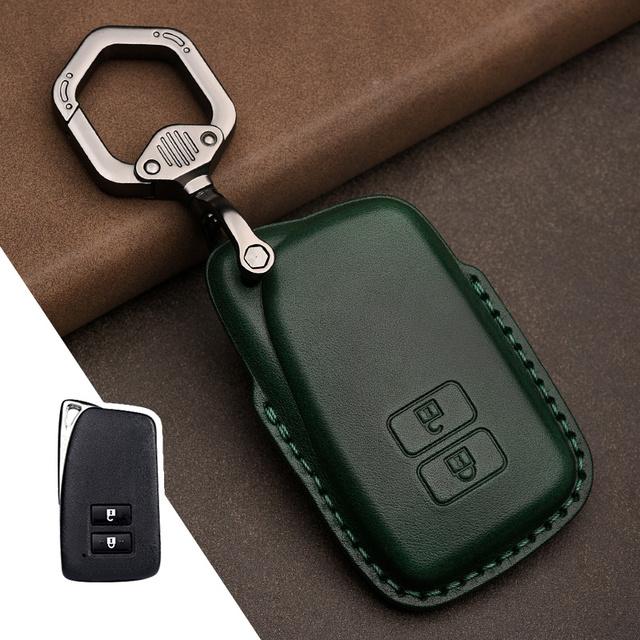 Leder-Fernschlüsselgehäuse-Abdeckungshalter für Lexus ES 300h 350 NX RX GS 250 350 RC 300 IS250 350 200t LS460 mit Schlüsselanhänger