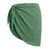 Dames Zomer Effen Kleur Bandeau Chiffon Cover-up Halve Rok Strand Wrap Sarong Zwemkleding Cover-up