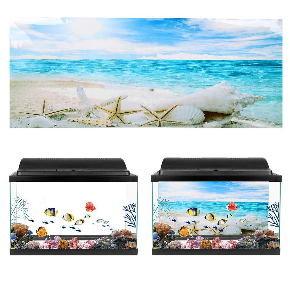 Póster Decorativo de Fondo Pinturas Pegatina de PVC Paisaje para Acuario Peces