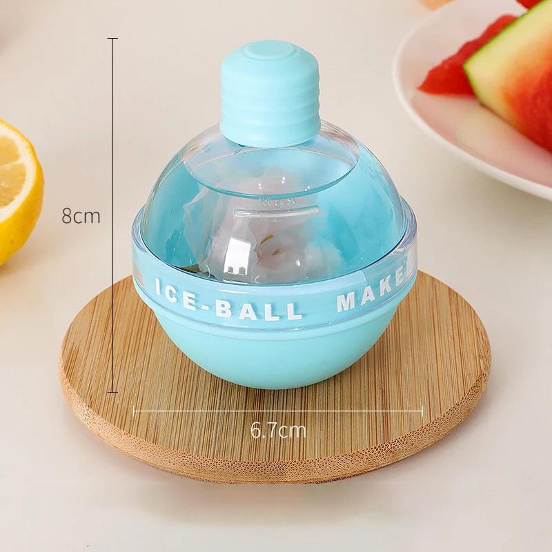 1ks prémiových silikonových forem na ledové koule - bezešvé 2,5palcové ledové koule, kuchyňská nezbytnost pro chlazené nápoje a večírky, výrobník ledu