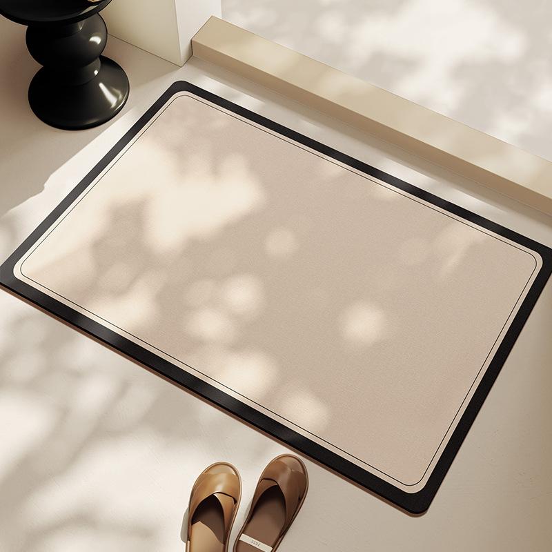 

Advanced Diatom Mud Water-absorbing Floor Mats Bathroom Toilet Toilet Kitchen Entrance Door Anti-slip Foot Mats 40 * 60Cm