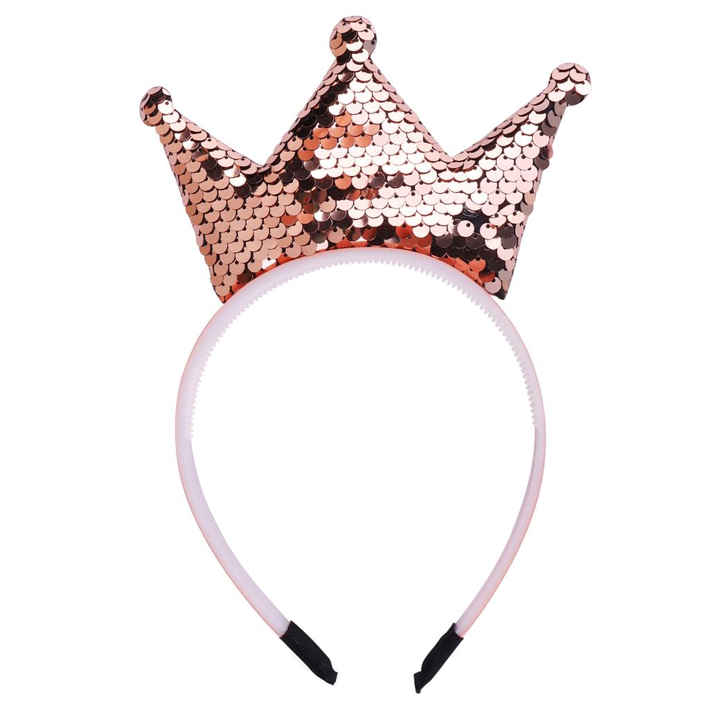 Sequins Crown Headband Girls Hair Bands Glitter Crowns Hair Hoop Women Hair Accessories for Party Favors Headdress Gift