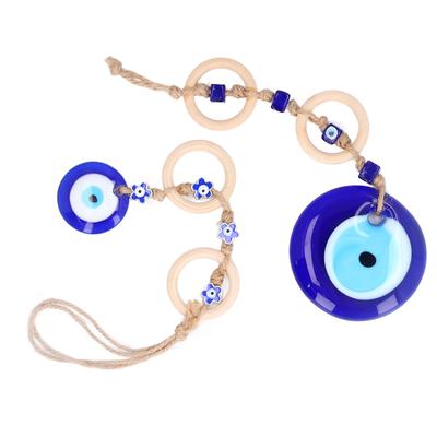 2pcs Blue Eye Car Hanging Ornament Good Luck Blessing Multifunction Eye Car Rear View Mirror Hanging Pendant for Bags