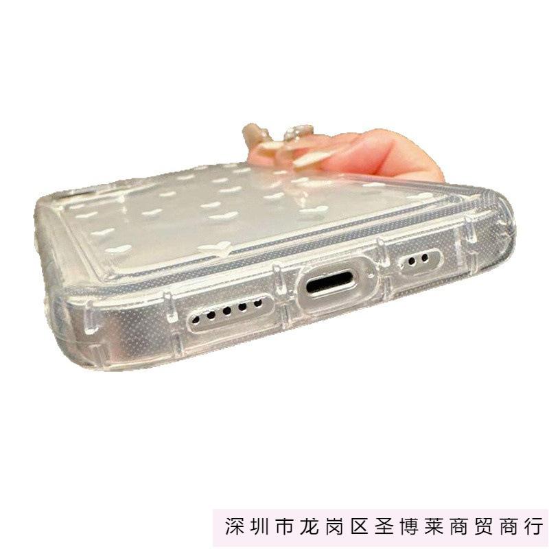 Color small heart applies to Apple 16promax mobile phone case 15plus airbag 14 transparent 1312 simple