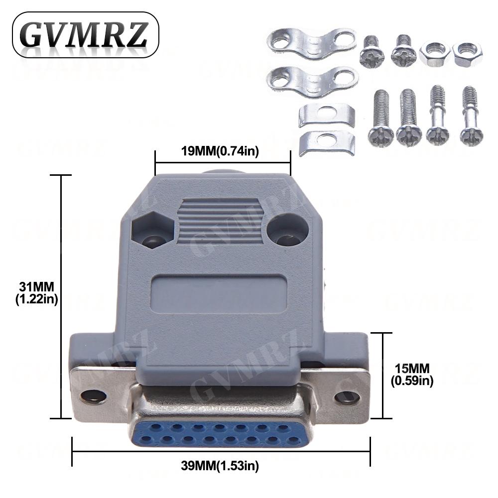 2Set DB9 Adapter Connector Core DB15 DB25 DB37 RS232 Serial COM Plug Connectors Hole/Pin Female Male Port Socket D Sub DP9