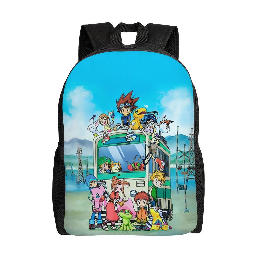 D-Digimons Backpacks for Men Women School College Student Bookbag Fits 15 Inch Laptop Cartoon Bags