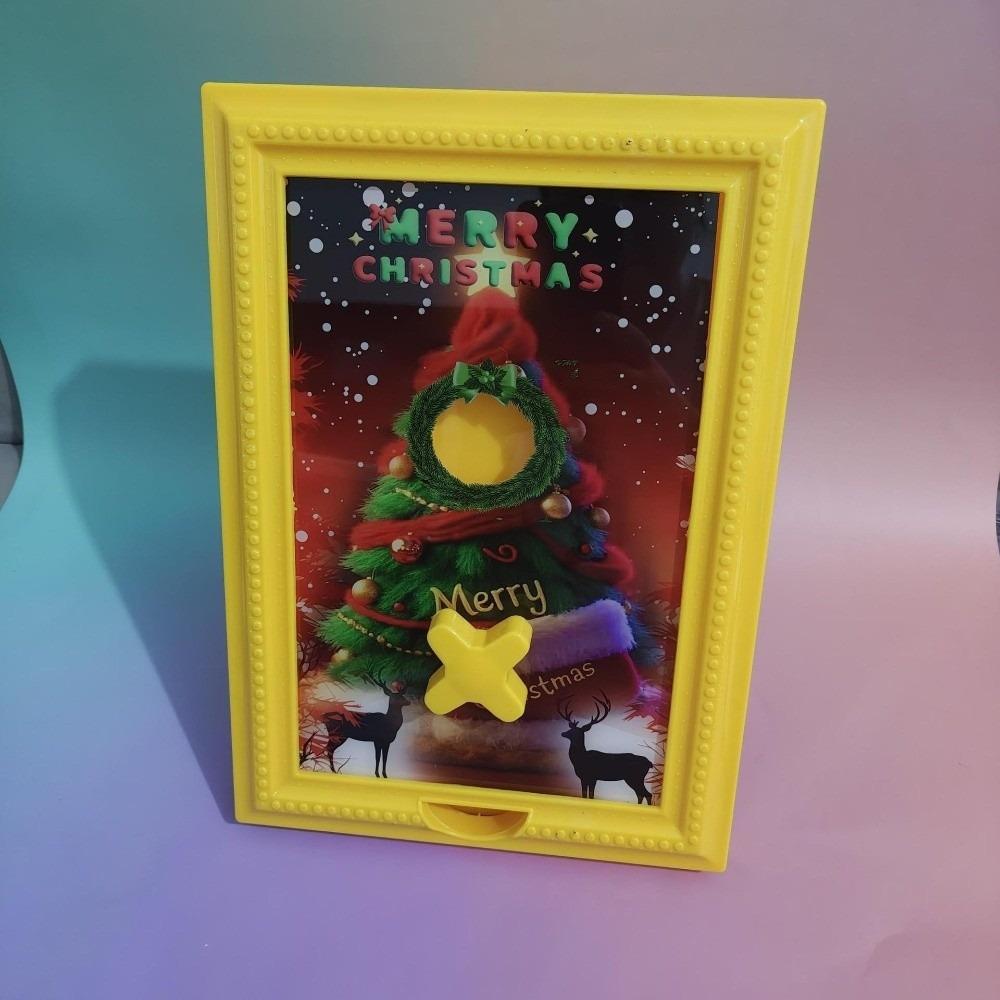 

Christmas Decorations Christmas Tree Pattern Candy Box Dispenser Desktop Ornaments Plastic Handy Candy Frame Candy Storage жовтий