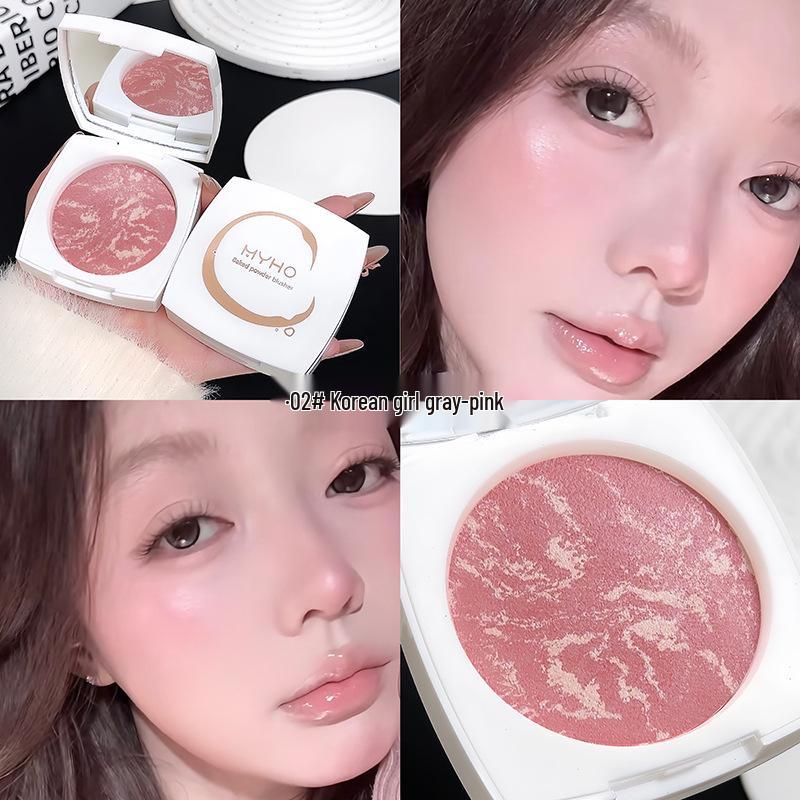 Xin Dong Baking Powder Soft Mist Blush: Enhance Complexion with Five-Flower Meat Blush Cream Palette for Women