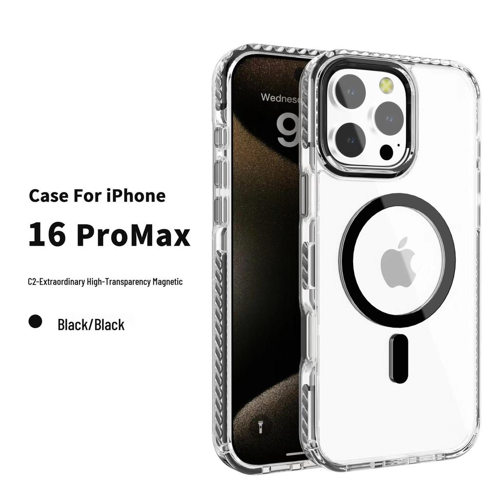 Dual-Tone Magnetic Case for iPhone 17 Pro Max and Apple 16 Plus Clear Shield