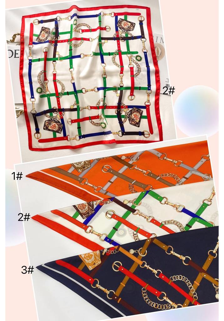 European and American silk scarves retro-printed paisley pattern 71 square scarf bag head versatile scarf