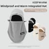 Plush Beanies Cap Thickned Hooded Face Mask Fashion Winter Hat Scarf Set  Winter