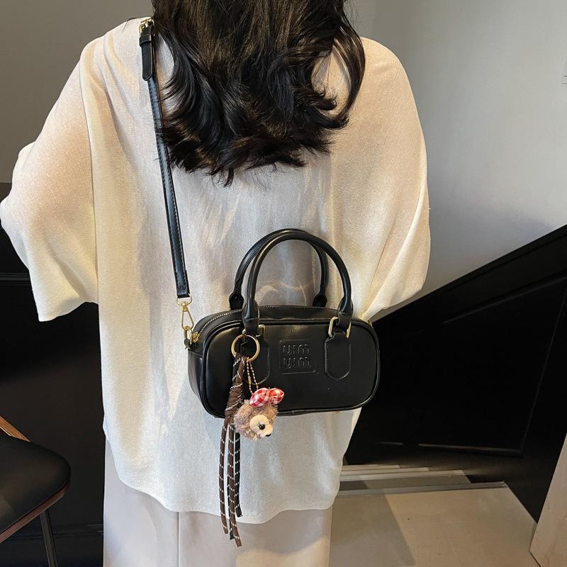 Korean Version New Fashion Versatile Simple Crossbody Bowling Bag Trendy Casual Retro Shoulder Bag Underarm Bag for Women