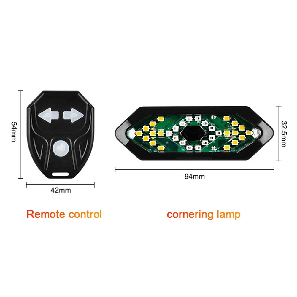Rechargeable Bike Tail Light with Turn Signals Bicycle Rear Light Wireless Remote Control Warning Bike Lights for Night Riding