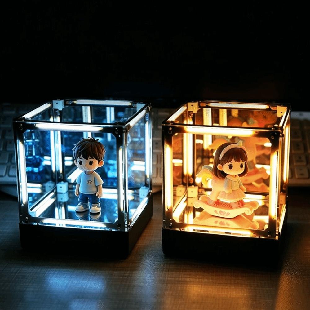 Maglev Technology Electronic Game Desktop Light Transparent Cube LED Lighting Maglev Hypercube 4D Night Light