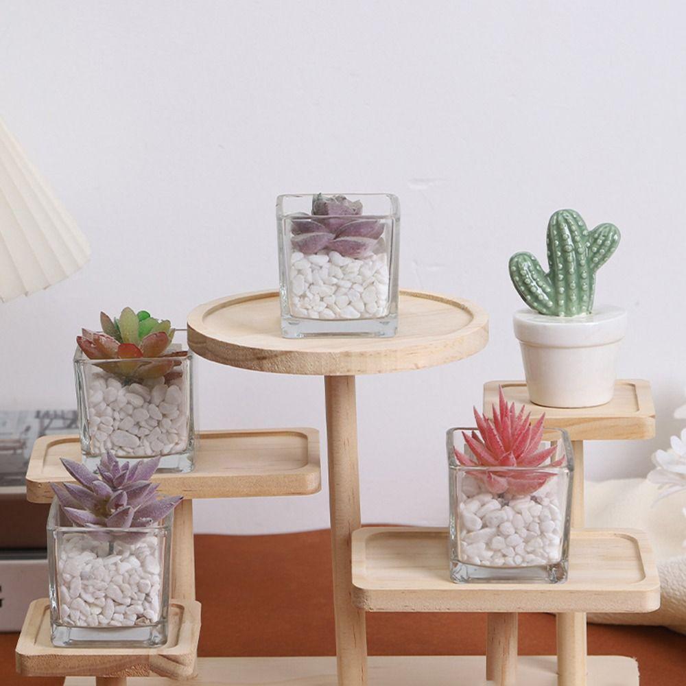 Space Save Wooden Storage Display Rack Large Capacity Cosmetic Storage Tray  Doll Storage