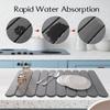 Diatomaceous Earth Cup Drain Mat Foldable Countertop Absorbent Mat Dishware Drying Mat  Kitchen