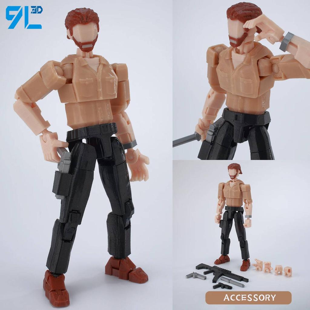 9L3D Invincible Slayer Daryl Dixon Lucky13 Action Figure Dummy13 Multi-Jointed Collectible Model Toys Titan13 Birthday Gifts T13