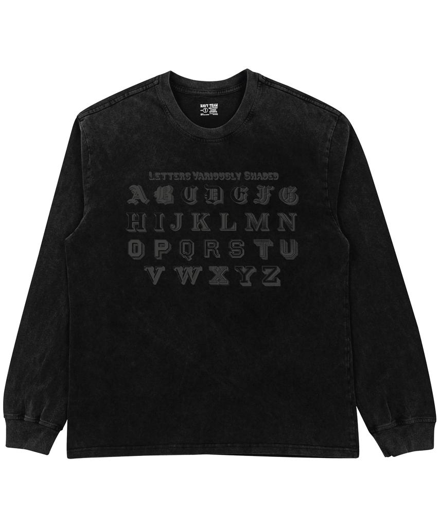 NAVYTEAM Letters Variously Shaded Pigment-Dyed Long T-Shirt