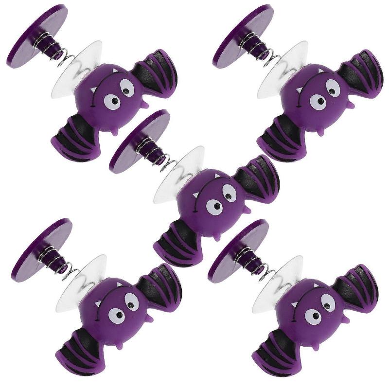 Halloween Jumping Bat Toys Purple for Playing 5Pcs Office Desktop Toys