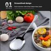 25cm Stainless Steel Rice Spoon Ergonomic Metal Serving Spoon Kitchen Flatware Salad Serving Utensils for Pasta