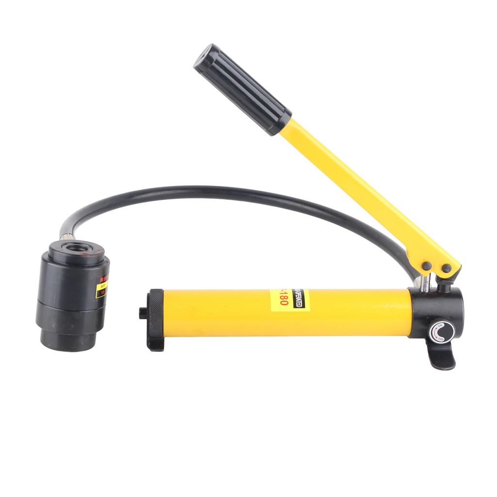 Set of Hydraulic Steel Plate Hole Punch Kit Hand Pump with 10 Dies Tool 16mm To 101mm