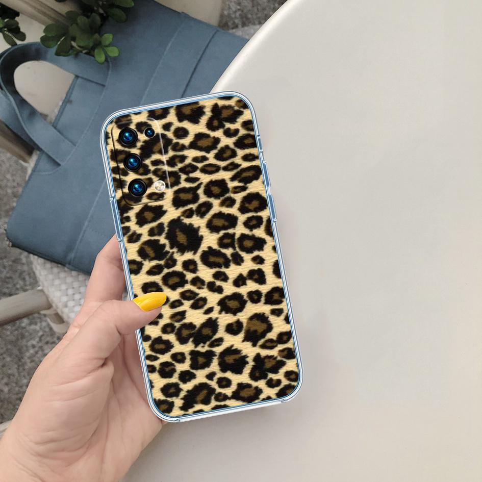PP51 Pink Leopard Soft Shell Transparent Phone Case for Motorola Moto G7 G8 G9 G84 G85 G73 G24 G15 Z2 Play Power Plus