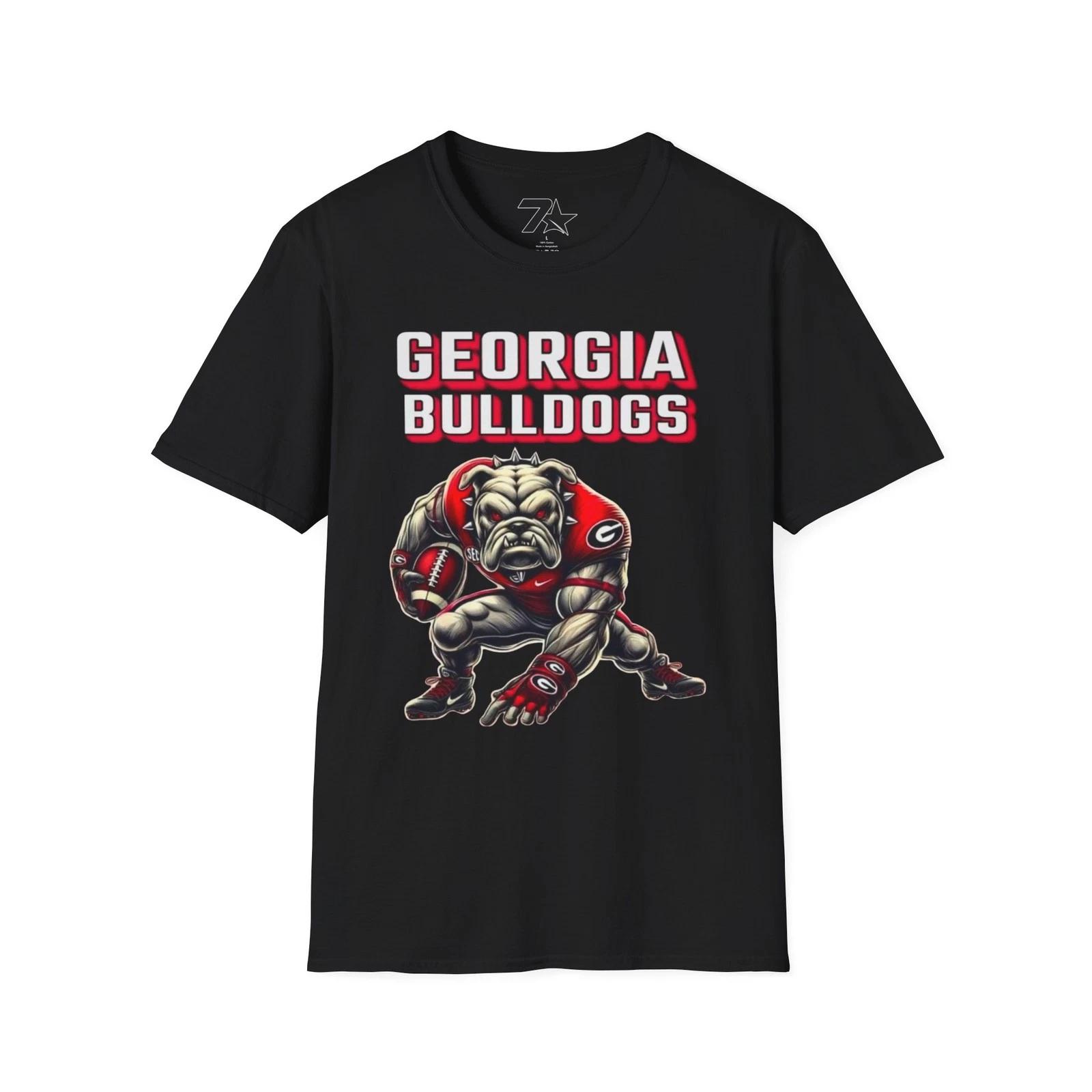 Georgia Football Flag T shirt, UGA Bulldogs Tee, Sports Fan Gift, College Game 4XL