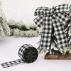 New Christmas Decorations 2 Meters Lattice Ribbon Red and Black Lattice Ribbon Black and White Straps Tree Decoration