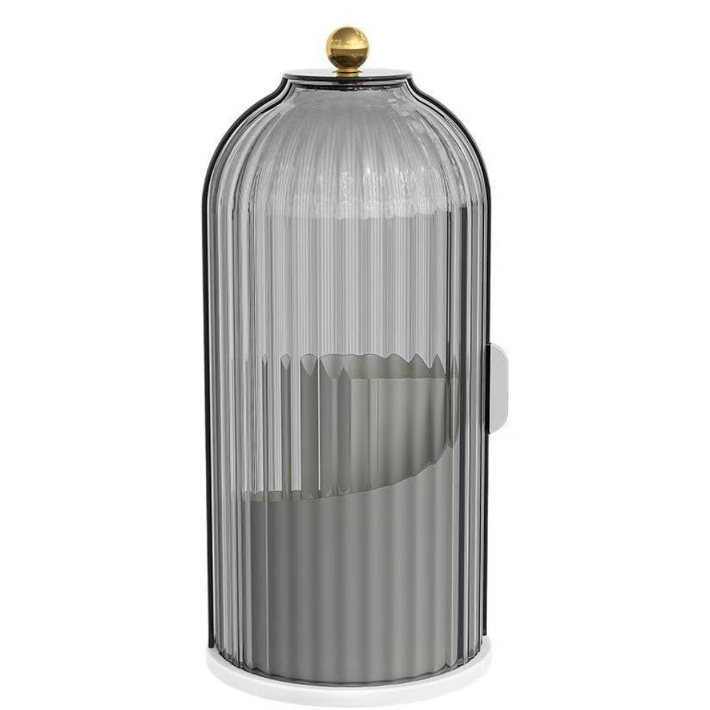 Large Capacity Makeup Brush Holder With Lid 360° Rotating Eyebrow Pencil Storage Box  Office