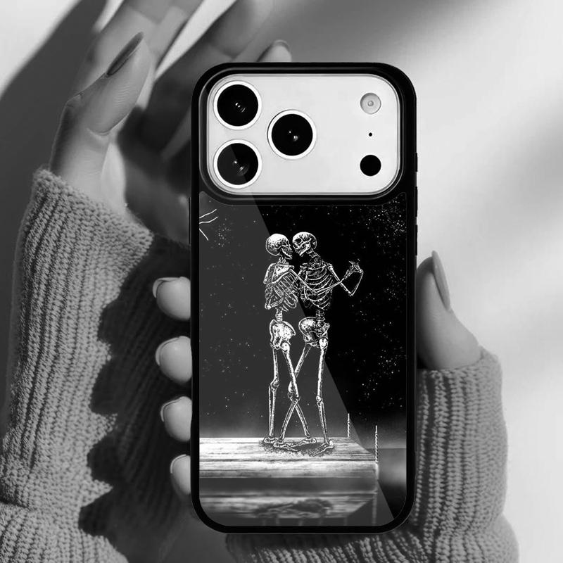 Spooky Skull Funny Dance Skeleton Phone Case for iPhone 17 Air 16e 15 14 13 Pro Max Back Cover for 12 11 Pro Coque