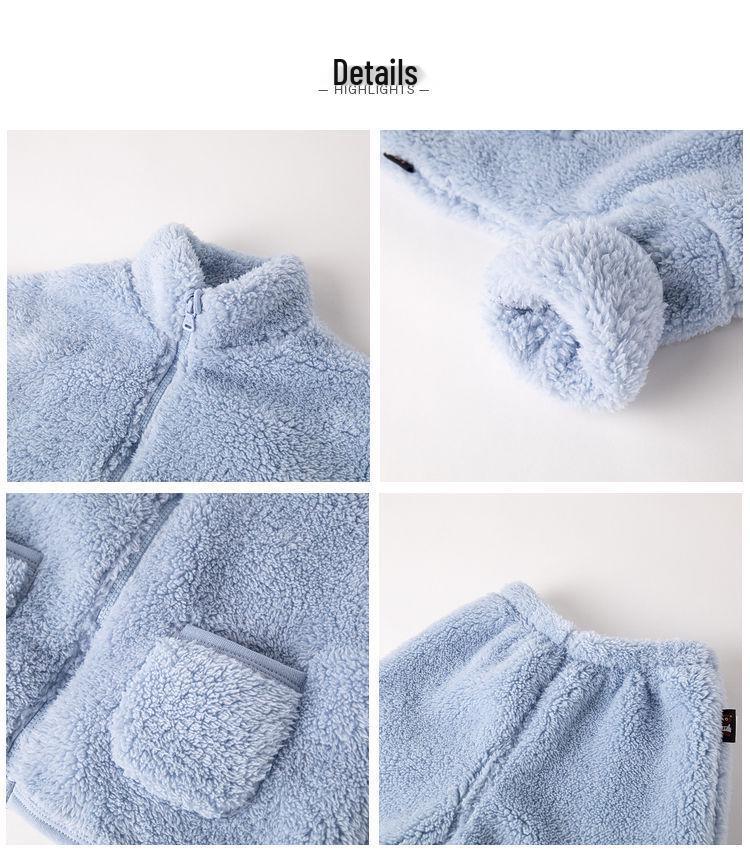 Kinder Korallenfleece Pyjama: Jungen Flanell Winter Warm Zweiteiliges Set