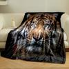 Majestic Tiger Face Close-Up Portrait print blanket soft and cozy perfect for the living room bed sofa or a nap,gift