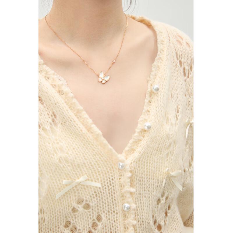 Autumn Water Yi Ren Simple V-Neck Knit Cardigan