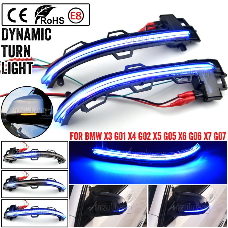 Dynamic Blinker Turn Signal LED Flowing Water Blinker For 2018- BMW X3 X4 X5 X6 X7 G01 G02 G05 G06 G07 Side Mirror Light