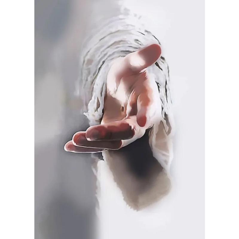 Jesus Kristus Portrett Lerret Maleri Kristent Jesus Gi Meg Din Hånd Plakat Trykk Bibel Religion Veggkunst Bilder Hjemmedekor