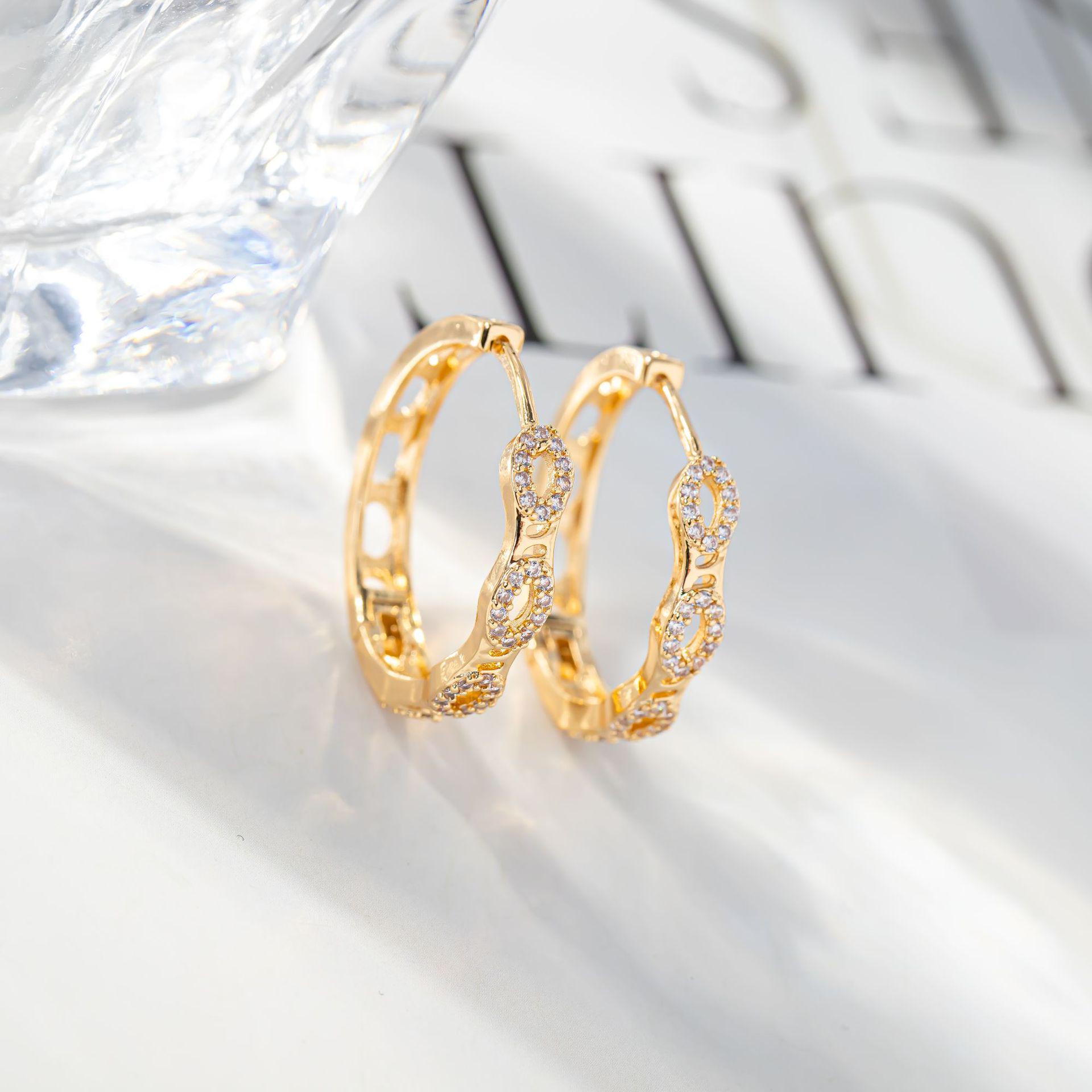 French Style Zirconia Hollow Ear Cuff Women s Earrings - 2024 Exquisite Design