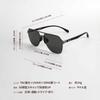 [Kumo Shade] Men's Sunglasses, Ultra-lightweight Frame, PC Polarized Gray Lenses, Back-coated ORA UV400, Saddle-shaped Nose Pads, Suitable for