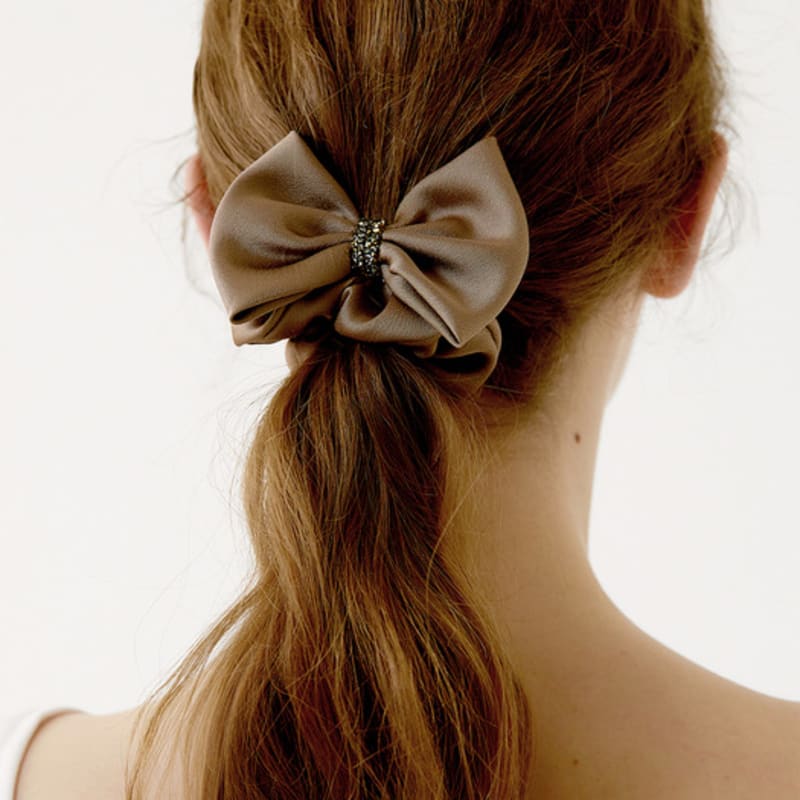 Jean Paul Clarisse Austrian Crystal Ribbon Scrunchie JP-23-348S