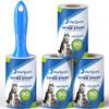 PetLovers Strong Adhesive Roller Set of 4 Roller 3 Refills 360 Sheets Diagonal Easy To for Removing Pet Dog and Cat Lint Roller Cleaner, (1 + -