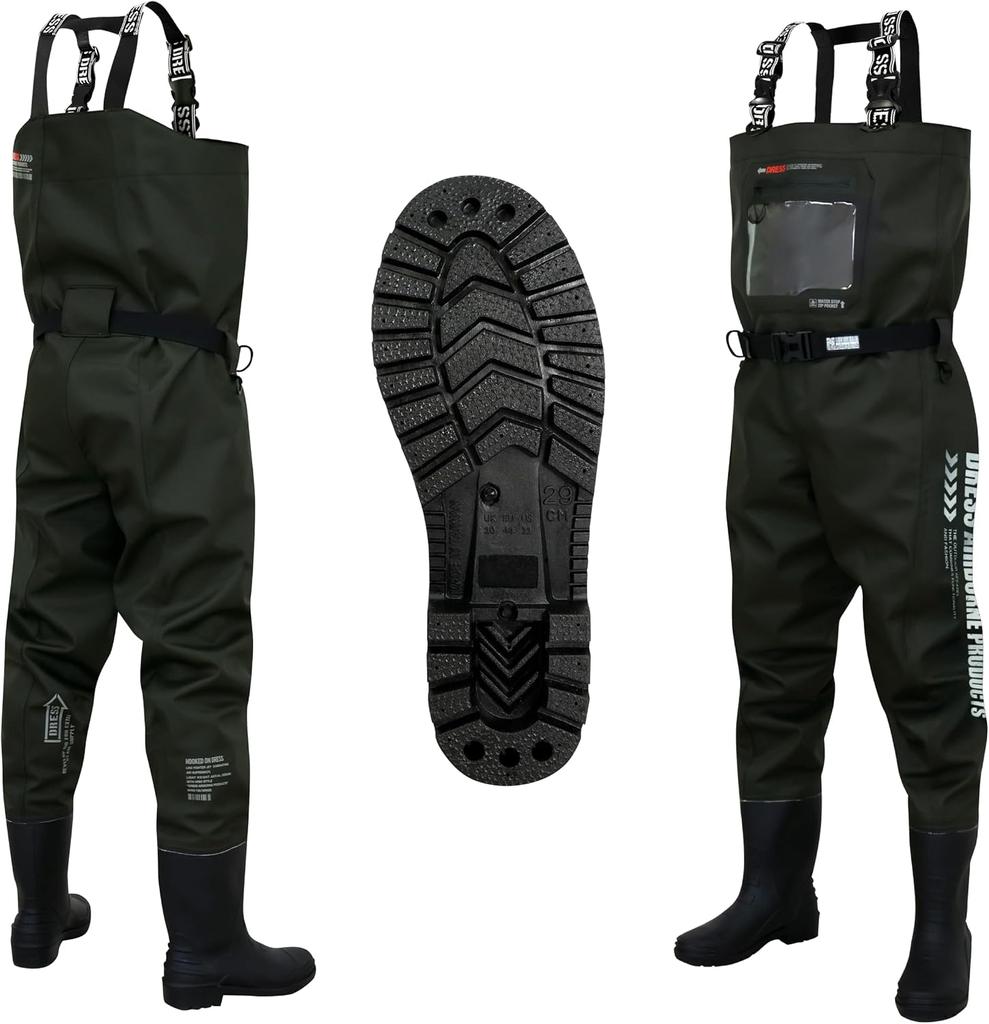 DreS CheSt High Wader Active Fit Airborne Radial Sole Bk 25cm 30cm S 3xl