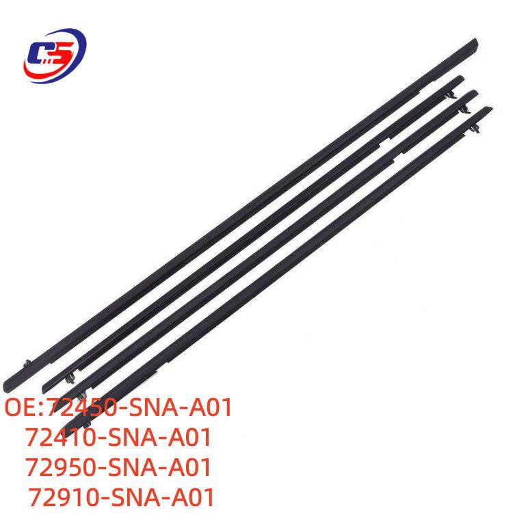 Honda Civic 2006 Door Window Glass Weatherstrip Electroplated Trim (72450-SNA-A01)
